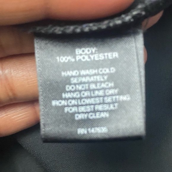 Signature Studio Button Down Long Sleeve Sheer High Low Top XL - Picture 7 of 10